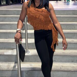 ZARA Pleated Asymmetric top - size M